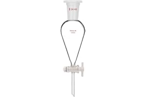 StonyLab 125 ml Entonnoir Séparateur à Paroi épaisse en Verre Borosilicaté, Separatory Funnel avec Joints 24/40 et Robinet en PTFE - 125 mL