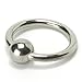 Produktbild TOOGOO(R) Extreme BEST wow SEX ~ DELUXE 1 "HAHN Stahl mit Penisring 3/8 Zoll BALL ~ in diskreten Paket versandt