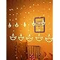 Niyamax 10 Diyas 114 LED Curtain String Lights Window Curtain Lights with 8 Flashing Modes Decoration for Diwali…