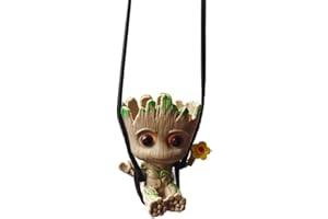 ZKTSRY Groot - Ciondolo per specchietto retrovisore auto, albero oscillante, accessorio per specchietto auto, ufficio, casa, da appendere, micro decorazione paesaggistica, regalo romantico di compleanno