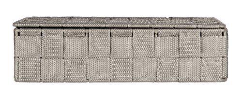 Wenko 22569100 Aufbewahrungskorb mit Badkorb mit Deckel und 4 Fächern, Polypropylen, taupe, 17 x 26 x 7.5 cm - 4