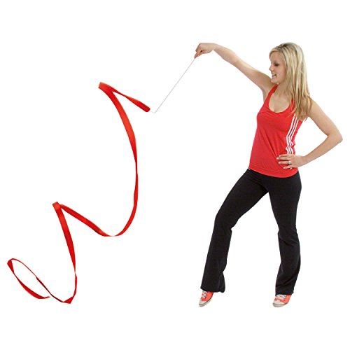 Gymnastikband Tanzband Turnband Rhythmikband Wirbelband Schwungband mit Stab 6 m - 3