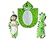 Produktbild PanpA Weich Kinder Dinosaurier Cartoon Tiermuster Kapuzen Robe Badetuch - Größe ca. 55x115cm (grün)