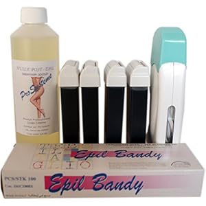 EpilWax Complete Hair Removal Waxing Kit - with 4 Azulene Wax Roll-on Cartridges, Roll On Wax Heater, 100 Strips and… - Image 7