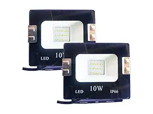 10 watt LED Slim/Thin IP66 IP6667 Pure Cool White Outdoor Waterproof Flood -Pack of 2