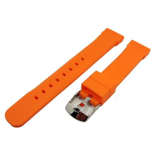 ZeitPunkt-Silikonband sportlich neonorange 20 mm ZeitPunkt-Silikonband sportlich neonorange 20 mm