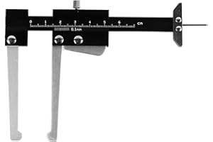 Laroal Calibrador de Profundidad de neumáticos de Disco de Freno de 0 a 60 mm, precisión de 0,1 mm, Herramienta de medición fraccionaria portátil