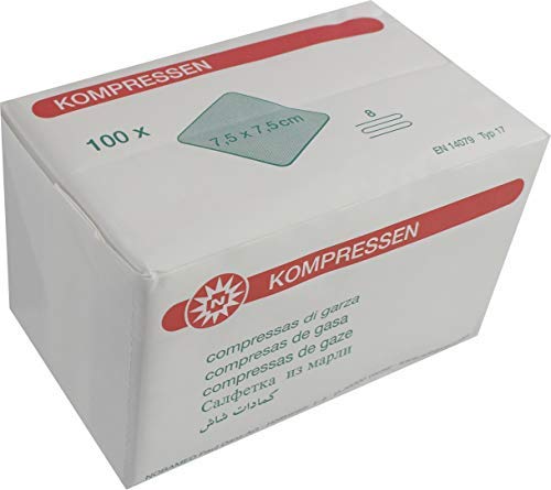 COMPRESAS pieza 100 de Noba verbandmittel 8X - 7,5 cm x 7,5 cm