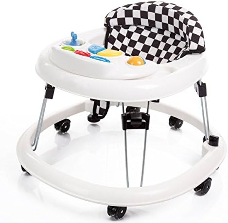 OGTOP 2017 Baby Walker Foldable Music Brakes 8-18 Months Children,White-OneSize