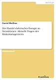 Der Handel elektrischer Energie an Strombörsen - Aktuelle Fragen des Risikomanagements by Daniel Meißner