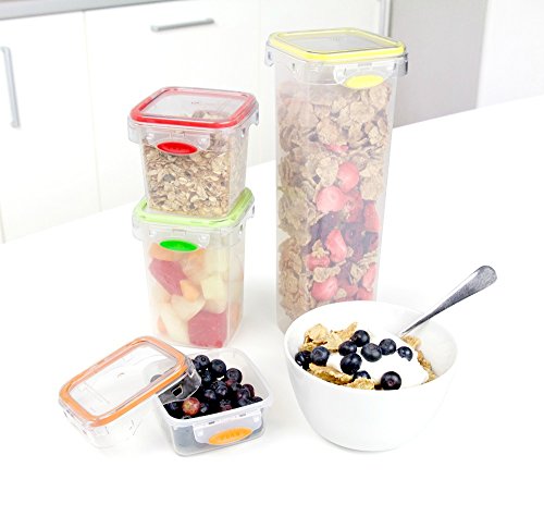 Tala Push und 4 luftdicht Kanister, transparent, 230/400/650 ml, 1,4 l, Set von 8 - 2