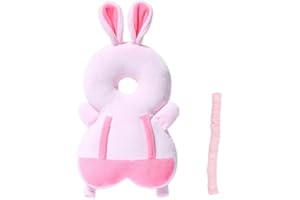 XIZHI Bonita mochila protectora de cabeza de bebé, protección de cabeza para bebés pequeños, almohadillas de seguridad ajustables para bebés, regalo para caminantes de bebé (rosa)