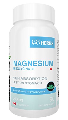 Magnesio bisglycinate - Assorbimento massima - Prima Qualità - nessun riempimento - Non timbrata - 90 Capsule vegetariano - 500 mg di magnesio bisglycinate per capsula (50 mg di magnesio elementare)