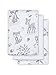 Jollein 537 848 65006 MUL Mouth cloth Forest Friends – 3 Pack – White