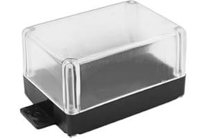 WITTKOWARE Elektronik-Kunststoffgehäuse mit Klarsichtdeckel, Wandmontage möglich durch seitliche Befestigungslaschen, 72x50x40mm