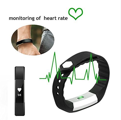 Schrittzähler Armband Uhr, USB-Stecker Bluetooth Sports Wearables Tracker mit Smart Notifications,Schritt Schlafanalyse Rate Monitor Smart Wristband mit OLED-Display,Kalorien verbrannt,Sedentary Reminder,Push-Erinnerungen für Anruf und Nachrichten etc,Rote - 5