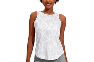 Weardear Damen Yoga Tanktops Ärmelloses Sportshirt Kleidung Fitness Running Workout Lauftop Geo-Druck Oberteile S-XXL