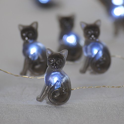 Preisvergleich Produktbild LED Halloween-Lichterketten, IMPRESS LIFE Biene 10Ft (3M) 40 LEDs Batteriebetriebene Festbeleuchtung für Indoor, Geschützer Außenbereich, Thanksgiving, Erntedankfest, Halloween, Partys (Schwarze Katzen)