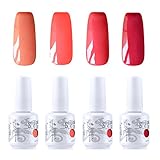 Vishine Gelpolish Nail Art UV LED Gel Nail Polish Soak Off Manicure Kit 4 Colors Set C258
