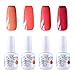 Vishine Gelpolish Nail Art UV LED Gel Nail Polish Soak Off Manicure Kit 4 Colors Set C258