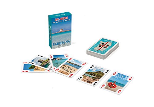 Preisvergleich Produktbild Dal Negro 23549 - Spielkarten Mini Poker Souvenir Sardinien, Etui Hellblau