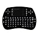 Produktbild iPazzPort Mini 2,4-Ghz-Fernbedienung mit Tastatur, kabellos, Multi-Touch-Touchpad für Android-Geräte, Smart-TVs/XBMC/Raspberry pi Media Center, KP - 810-21 With Backlit