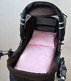 BABYLUX 2 tlg. Set Bezug für Kinderwagen Garnitur Bettwäsche Kissen Decke 60×78 Uni WEIß – s45 - 2