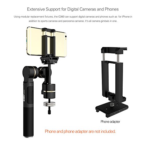FeiyuTech G360 Cam  ra Panoramique Cardan pour RICOH THETA SC pour INSTA360 NANO pour Samsung Gear 360 pour NIKON KeyMission pour Gopro pour Sony FDR-X3000 pour Mijia de romaric pour Kodak Pixpro etc