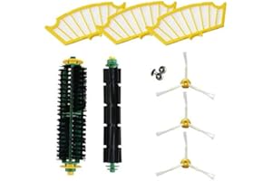 ASP ROBOT ASP-ROBOT Recambios compatible con Roomba serie 500 521, 530, 531, 532, 535, 545, 550, 552, 555, 560, 562, 564, 565, 570, 571, 580, 581, 585. Filtro aire, cepillo lateral, rodillo y accesorios