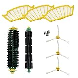 1 pack de cepillos centrales verdes (rodillos) de goma y de cerdas. Adaptados especialmente para tu Roomba serie 500.