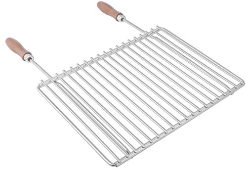 Parrilla en acero inoxidable europea de anchura ajustable 40-55x30cm