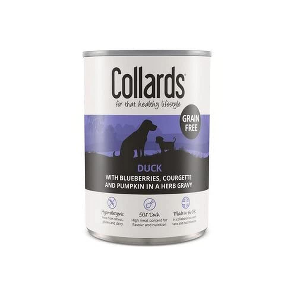 Collards Grain Free Complete Wet Dog Food Duck in Gravy, 12 x 390 g