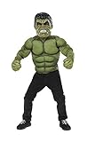 Diseño exclusivo de Rubie's Avengers - Disfraz de Hulk infantil, con pecho, máscara y guantes, talla M (Rubie\'s Spain 34101)