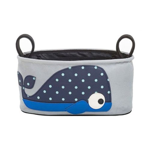 Baby Stroller Organiser Bag with Cup Phone Holders, Water Resistant Baby Storage Basket for Pushchairs, Prams, Strollers, Buggies(Dark Blue)