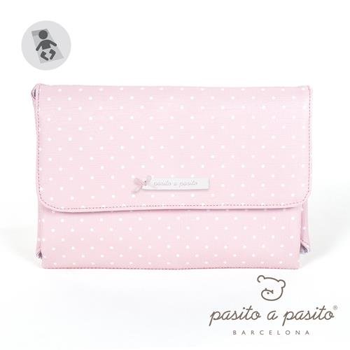 Pasito a Pasito Changing Pad Atelier in Leatherette Pink with White Topito
