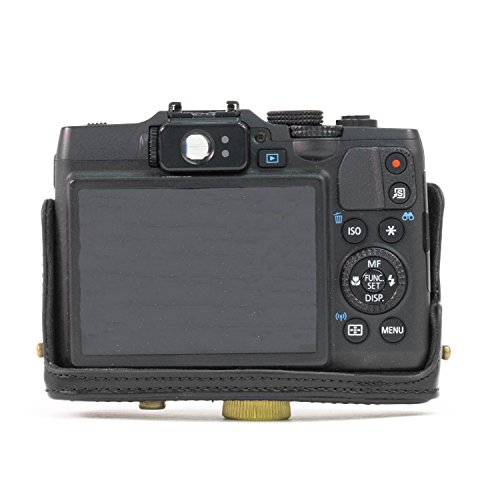 MegaGear Etui souple en cuir pour  Housse pour Nikon COOLPIX P7700   P7800  Noir 