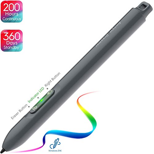 Heiyo Lápiz Surface, 200 Horas de Trabajo y 360 días de Espera, Activos Surface Pen Puntero Compatible con Surface Go/Pro 3/Pro 4/Pro 2017, Surface Laptop/Book/Studio (Gris)