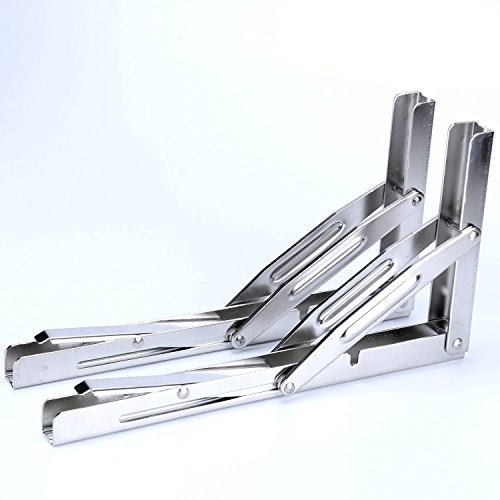 Amarine-made-Lange-Release-Arm-Heavy-Duty-poliert-Edelstahl-Regal-Bench-Tisch-zusammenklappbar-Regal-oder-Bracket-max-Laden-Reifestigkeit250kg-langen-Arm