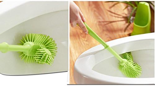 Practical and Flexible Ergonomic Toilet Brush with Holder-Soft Bristle Clean Clean Every Corner