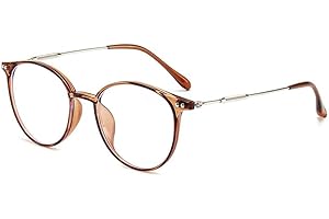 NYXPHY Modische Blaulichtfilter Kurzsichtige Brille für Damen Herren Leichte TR90 Metall Kombination Fernbrille Myopie Computer mit ovalem