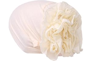 Zhiyao Damen Mütze Winter Frauen Muslim Chiffon Hijab Kopftuch Beanie mit Blume Muslimischen Warme Wintermütze Herbst Chemo Hut