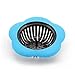 Produktbild Set Von 5 Blume Form Silikon-Küche Spülbecken-Bad Dusche Abfluss Stopper Filter Net Haar Fänger,Blue