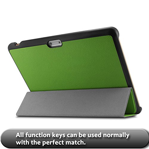 Xido Z90 / ACEPAD A96 10 Zoll (9.6″) Hülle Case- Infiland Ultra Dünn Tri-Fold Muschel PU Leder Schlank Superleicht Ständer Shell Cover Schutzhülle Etui Tasche für 9.6″ Android Tablet-PC Inklusive XIDO Z90 10 Zoll (9.6″) Tablet Pc, ACEPAD A96 10 Zoll (9.6″) Tablet PC, Artizlee 10 Zoll (9.6″) Tablet PC ATL-26(Überprüfen Sie bitte die Details der kompatibelen Tablet-Modell-Liste in Produktbeschreibung)(Grün) - 8