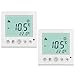 Produktbild 2x Excelvan® LCD Anzeige Raumthermostat BYC16.H3 Wandthermostat 16A mit Weiß Backlight Digital Smart Programmierbares Universal Heizkörper-Thermostat