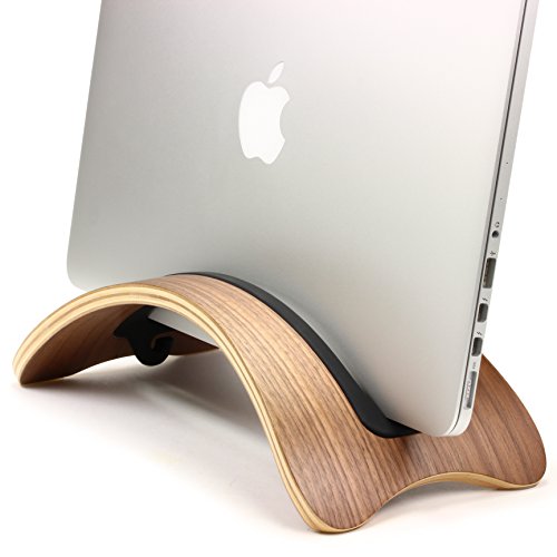 [TOP] Original Urcover® Edition Samdi Echt Holz Notebookständer und Tablet Halter [Deutscher FACHHANDEL] Designer Laptopständer für Lenovo|Asus|Samsung|MacBook|iPad Ständer| Tabletständer Dunkel Braun - 4