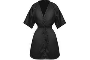 Healeved Capas para Peluqueria, Capa de Barbero Profesional, Robe de Corte Peluqueria Impermeable de Cuerpo Entero para Peinado, Cortes y Colores 98X65Cm