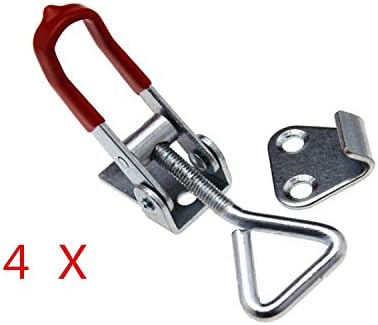Yulakes 4 x Adjustable Tension Closure Toggle Clamps Crate Lock Caps Lock 300kg / 661lb Bracket Office Store home