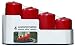 Produktbild Smart Planet® Kerzen Ambiente Weihnachten - 4er Set Adventskranz Kerze Rot Stumpenkerzen in 4 Größen Weihnachtskerzen Glatt für den Weihnachtskranz