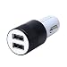 Produktbild Auto-Ladegerät mit 2-Port USB Anschlüssen [ Duales Kfz-Ladegerät zum Laden zweier Endgeräte ( z.B. Apple iPhone, iPods, iPad, Samsung Galaxy, Android, Tablets und mehr ) über den Zigarettenanzünder ] Schnellladeadapter 12/24V | {2,1A+1A} Auto-Adapter | Movoja® | schwarz-weiß