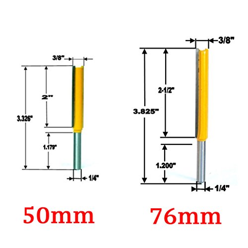 Gazechimp Set of 2tlg. Trim Router Bit Holzschneider Fräser 1/4 „Schaft Extra Lange - 4